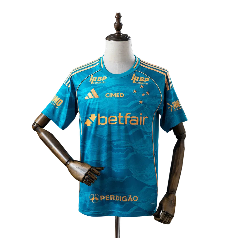 Cruzeiro Soccer Jersey 2025/2026 WITH SPONSORS – AWAY - MALE - ADIDAS